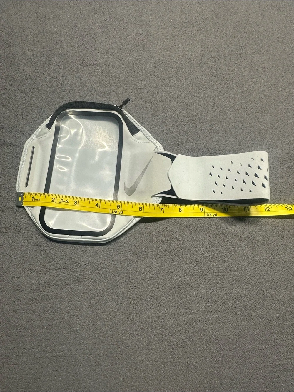 Nike White and Black Sports Armband with Clear Touch Window